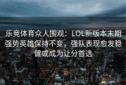 乐竞体育众人围观：LOL新版本末期强势英雄保持不变，强队表现愈发稳健或成为让分首选
