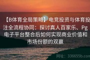 【B体育全局策略】电竞投资与体育投注全流程协同：探讨真人百家乐、Pg电子平台整合后如何实现商业价值和市场份额的双赢
