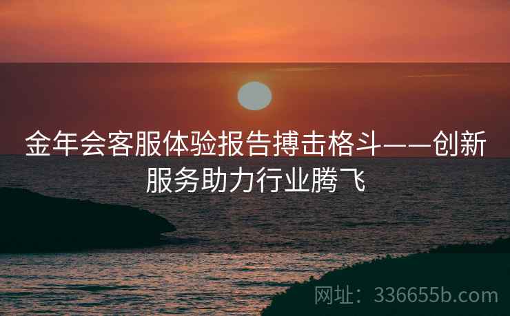 金年会客服体验报告搏击格斗——创新服务助力行业腾飞